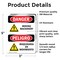 Signmission Moving Machinery Bilingual Danger Sign, Vinyl Decal, 3.5in W x 5in L, 2PK OS-2PACK-DS-D-35-VS-1453 - alternate 6
